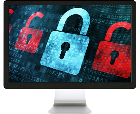 Abuse security image displayed on a desktop PC Abuse security image displayed on a desktop PC image small