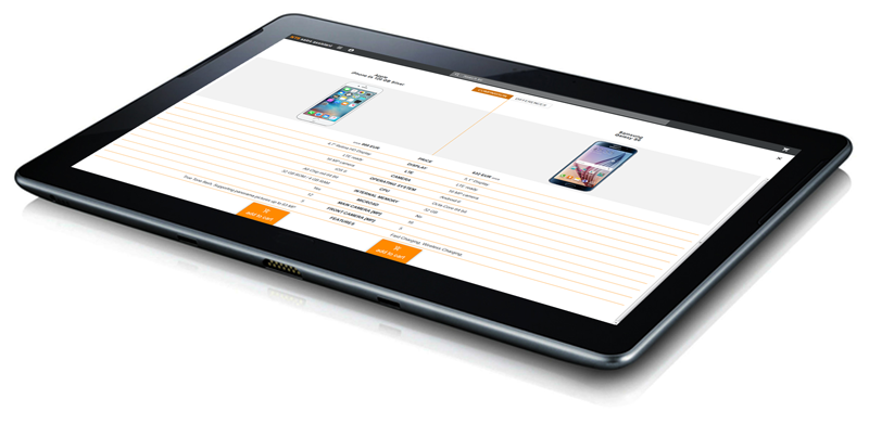 NTS Retail software running on tablet NTS Retail software running on tablet