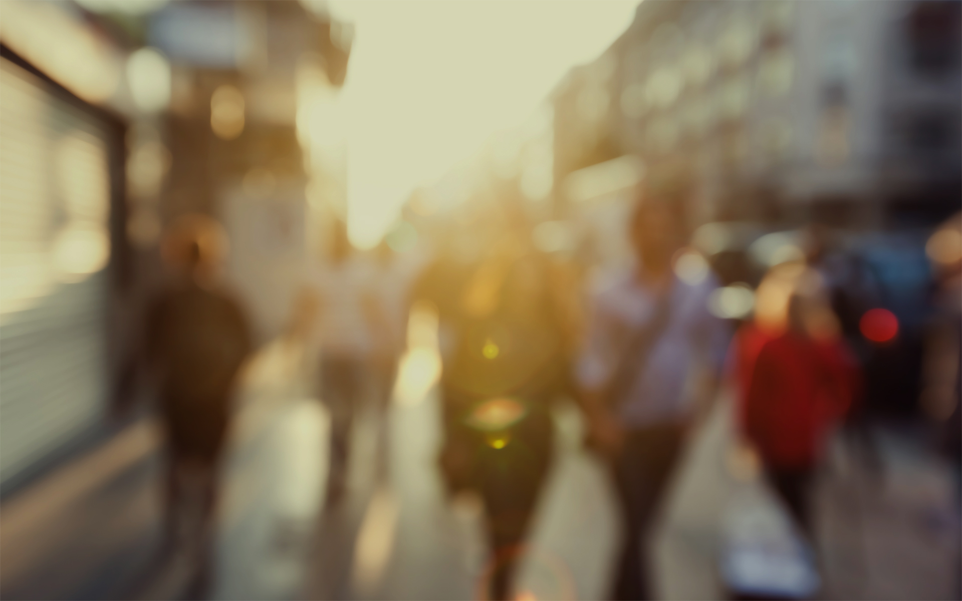 People in bokeh in a street of London People in bokeh in a street of London