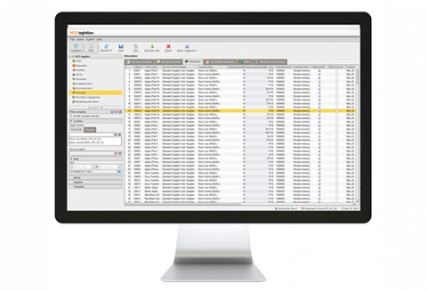 NTS logistics stock overview Stock overview on computer