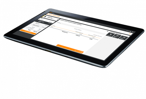 NTS pos NTS pos on a tablet