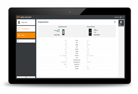Product Catalog Software on iPad