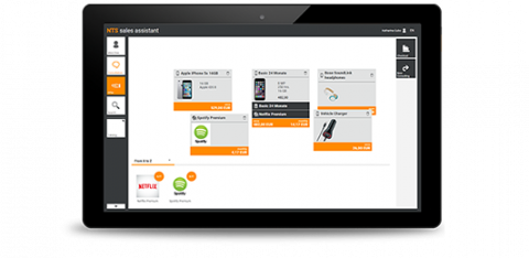 NTS sales assistant NTS sales assistant on a tablet