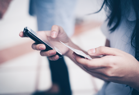 Prepaid handling and alternative Payments credit top-up on smartphone