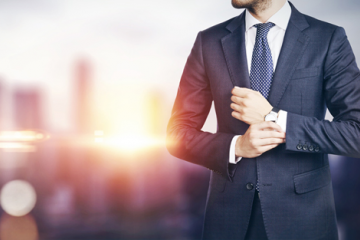 Business on blurred city background Business on blurred city background image small