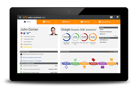 Clienteling software 360 customer view on tablet